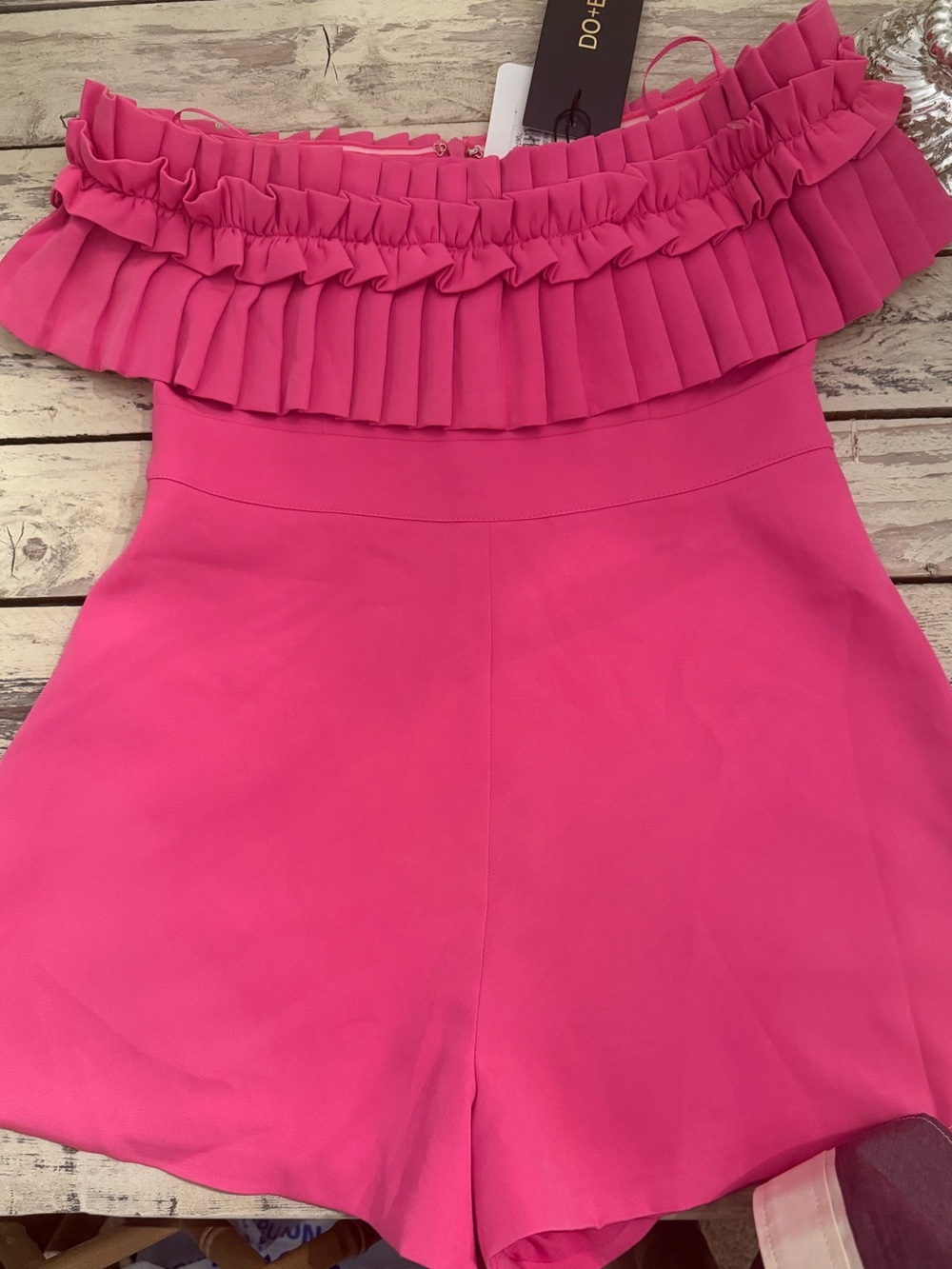 Do+Be Pink Off Shoulder romper
